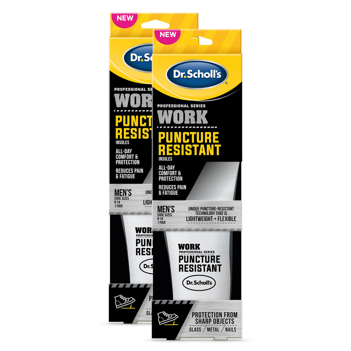Work Puncture Resistant Insoles (2 Pack)